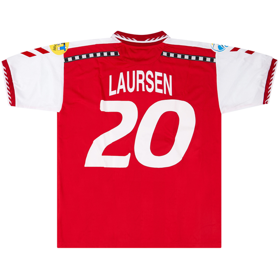 1996 Denmark Match Issue European Championship Home Shirt Laursen #20