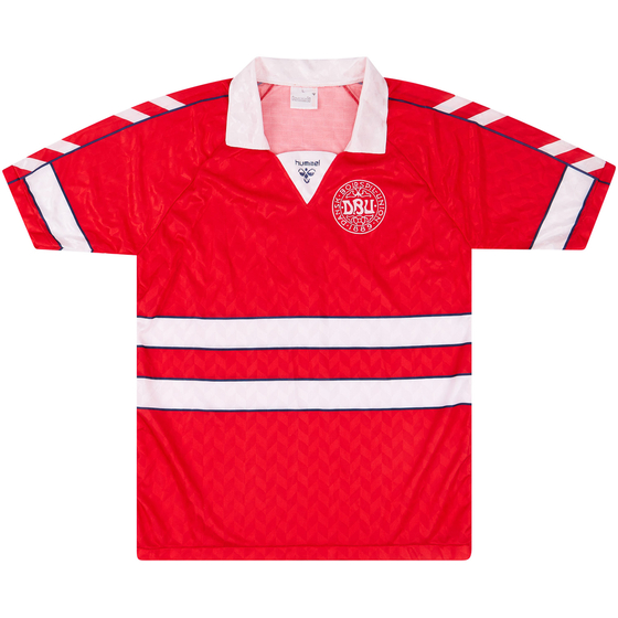 1989 Denmark Match Worn Home Shirt #2 (Risom) v England 
