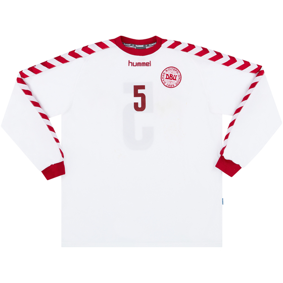 2003 Denmark Match Issue Away L/S Shirt #5 (Jensen)
