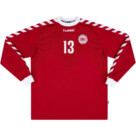 2003 Denmark Match Issue Home L/S Shirt #13
