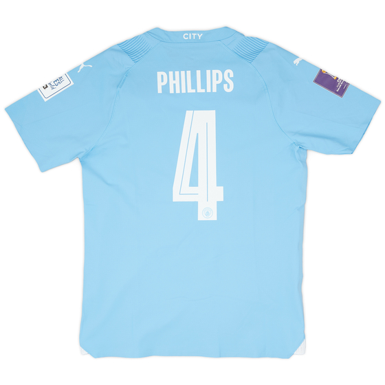 2023-24 Manchester City Match Issue Club World Cup Home Shirt Phillips #4