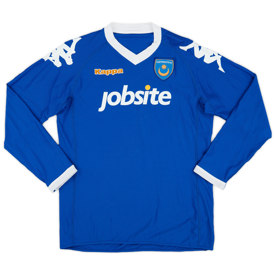 2010-11 Portsmouth Home L/S Shirt - 9/10 - (S)