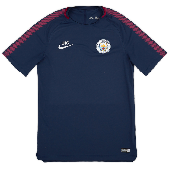 2017-18 Manchester City Player Issue Nike Training Shirt #U16 - 9/10 - (M)