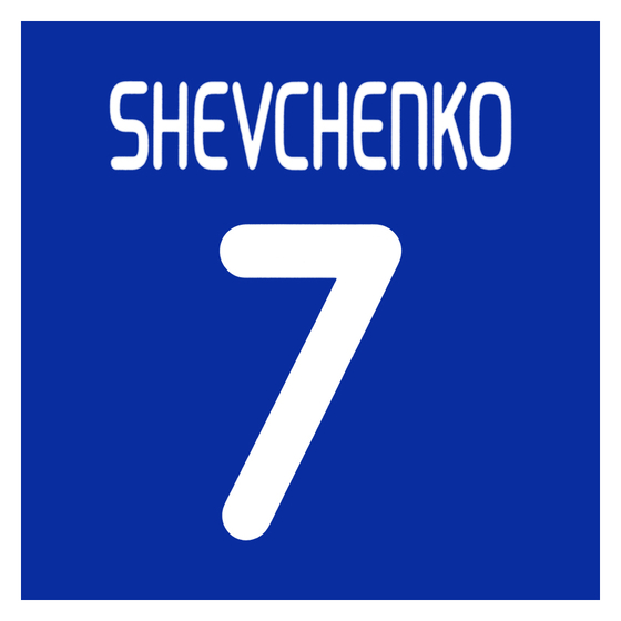 2010-11 Dynamo Kyiv Shevchenko #7 European Away Name Set