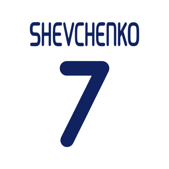 2010-11 Dynamo Kyiv Shevchenko #7 European Home Name Set
