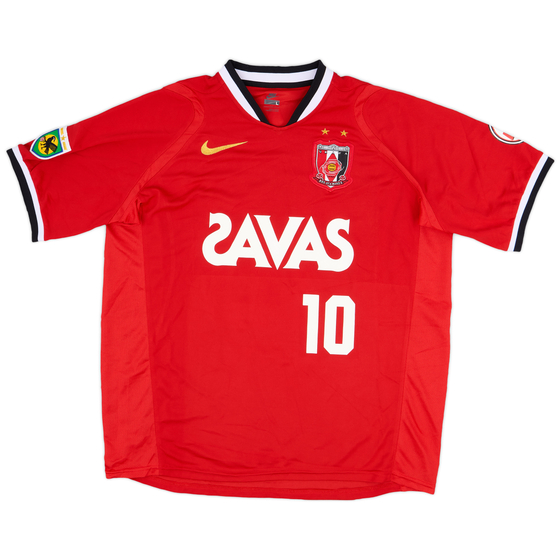 2007 Urawa Red Diamonds Home Shirt Ponte #10 - 9/10 - (L)