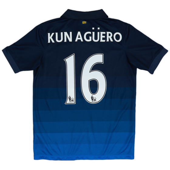 2014-15 Manchester City Away Shirt Kun Aguero #16 - 8/10 - (XL.Boys)
