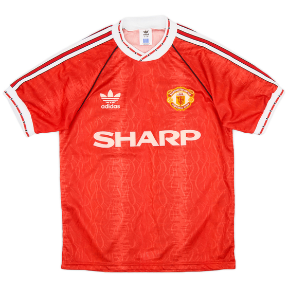 1990-92 Manchester United Home Shirt - 9/10 - (S)