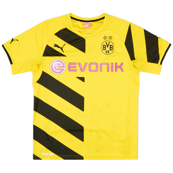 2014-15 Borussia Dortmund Signed Home Shirt - 5/10 - (M)