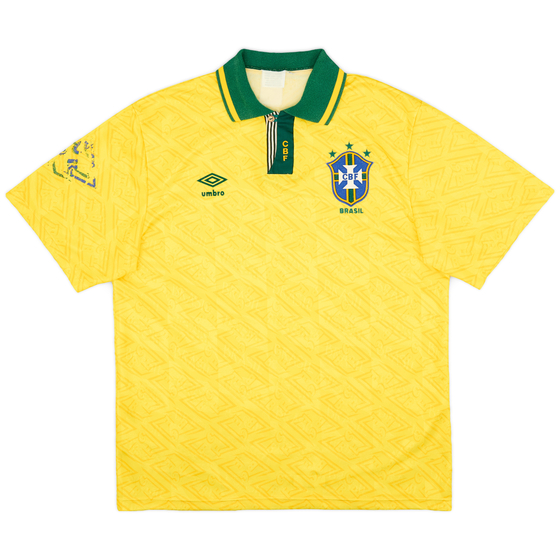 1991-93 Brazil Home Shirt - 7/10 - (L)