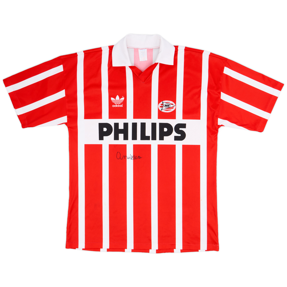 1990-92 PSV Signed Home Shirt - 8/10 - (M)