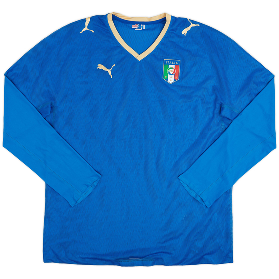 2007-08 Italy Player Issue Home L/S Shirt - 9/10 - (XXL)