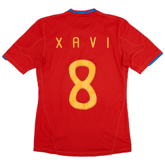 2009-10 Spain Home Shirt Xavi #8 - 7/10 - (S)