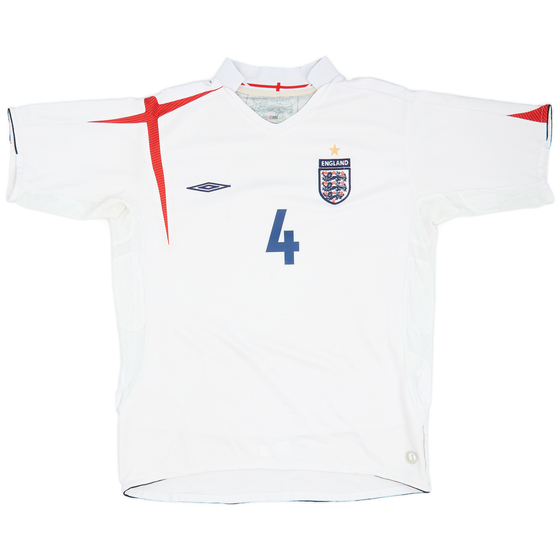 2005-07 England Home Shirt Gerrard #4 - 5/10 - (L)