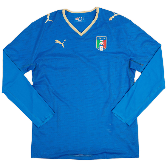 2007-08 Italy Player Issue Home L/S Shirt - 9/10 - (XL)