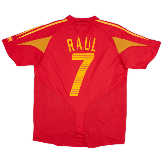 2004-06 Spain Player Issue Home Shirt Raul #7 - 8/10 - (L)