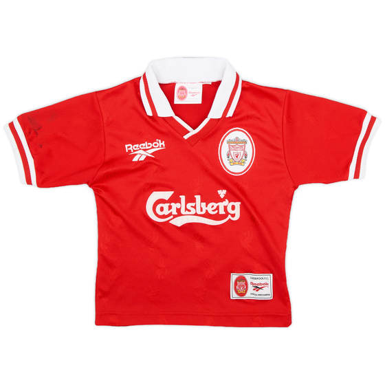 1996-98 Liverpool Home Shirt - 7/10 - (XS.Boys)