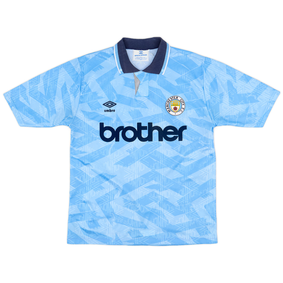 1991-93 Manchester City Home Shirt - 8/10 - (M)