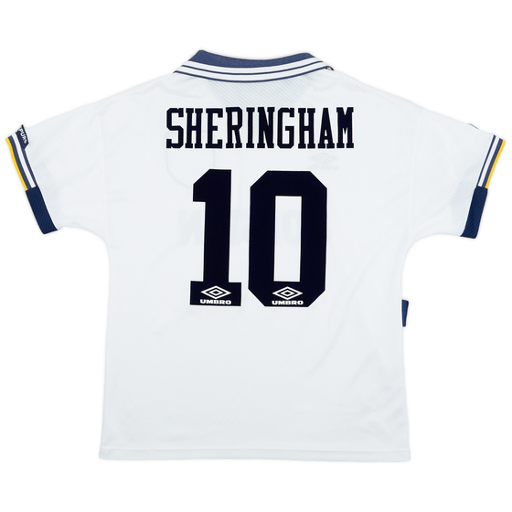 1993-95 Tottenham Home Shirt Sheringham #10 - 7/10 - (L)
