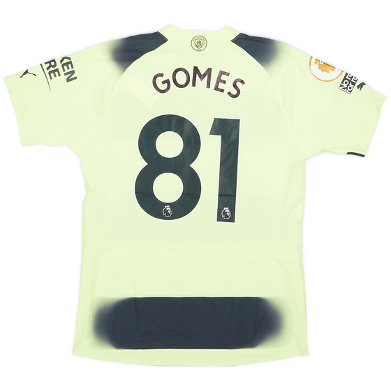 2022-23 Manchester City Match Issue Third Shirt Gomes #81