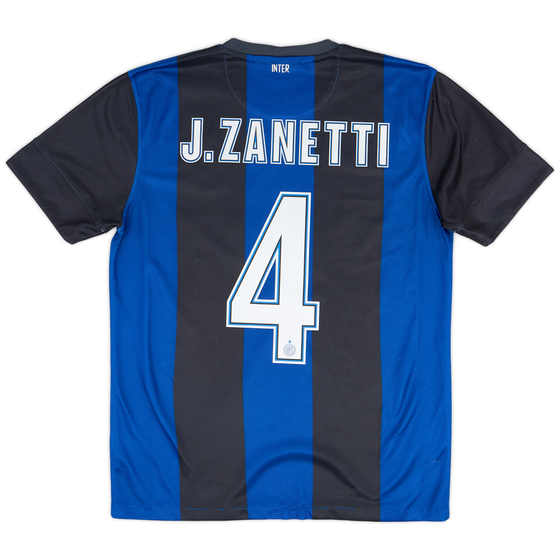 2012-13 Inter Milan Home Shirt J.Zanetti #4 - 8/10 - (M)
