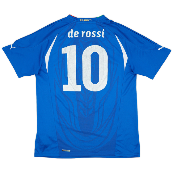 2010-12 Italy Home Shirt De Rossi #10 - 6/10 - (XL)