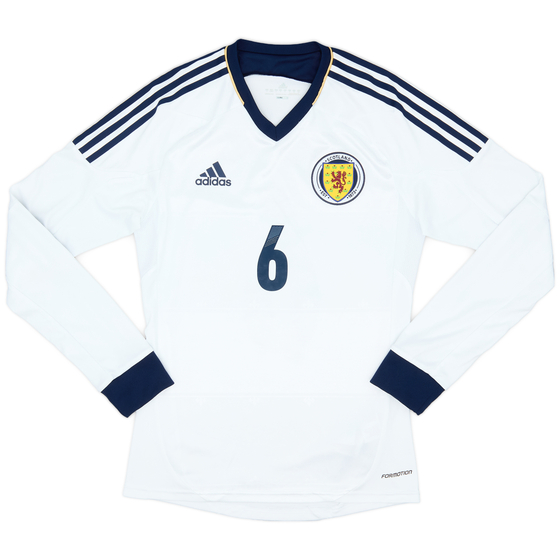2012-14 Scotland Authentic Away L/S Shirt #6 - 9/10 - (S)