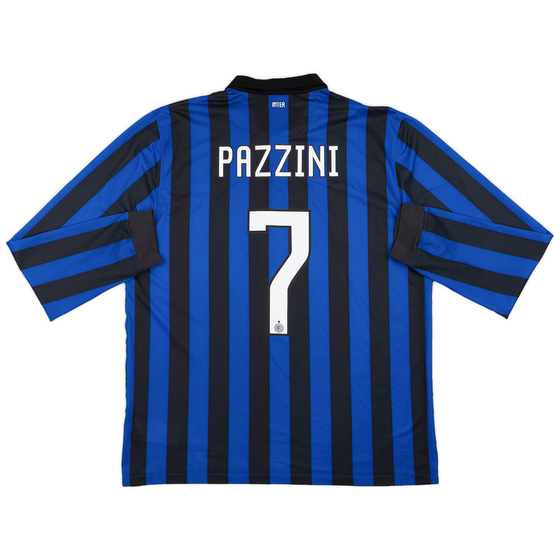 2011-12 Inter Milan Home L/S Shirt Pazzini #7 - 9/10 - (XL)