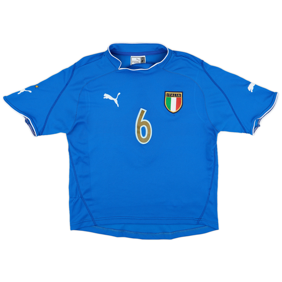 2003-04 Italy Home Shirt #6 - 7/10 - (Women's M)