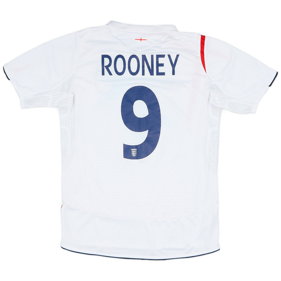 2005-07 England Home Shirt Rooney #9 - 8/10 - (S)