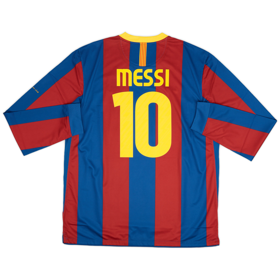 2010-11 Barcelona Home L/S Shirt Messi #10 (XL)