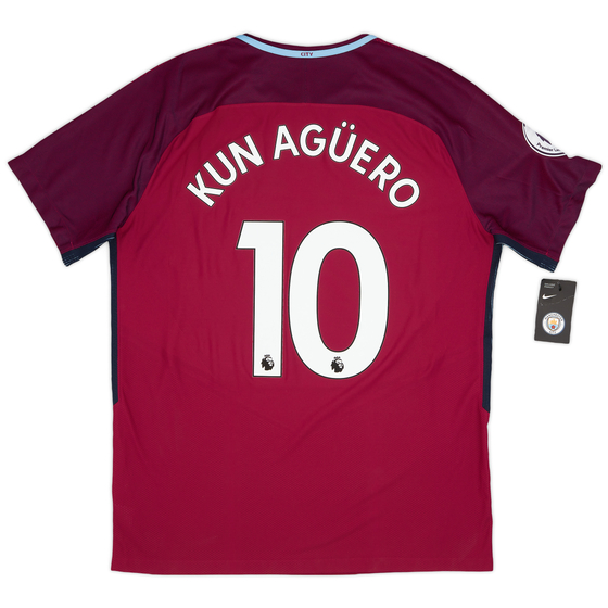 2017-18 Manchester City Authentic Away Shirt Kun Agüero #10 (XL)