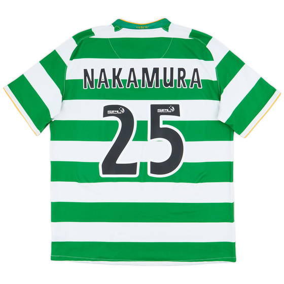 2008-10 Celtic Home Shirt Nakamura #25 - 8/10 - (L)