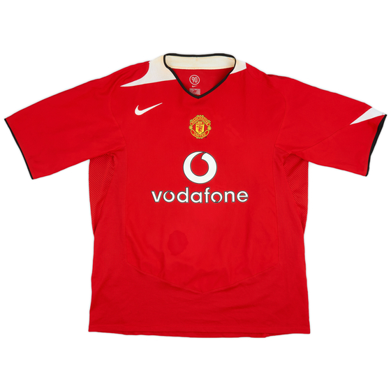 2004-06 Manchester United Home Shirt - 5/10 - (XL)