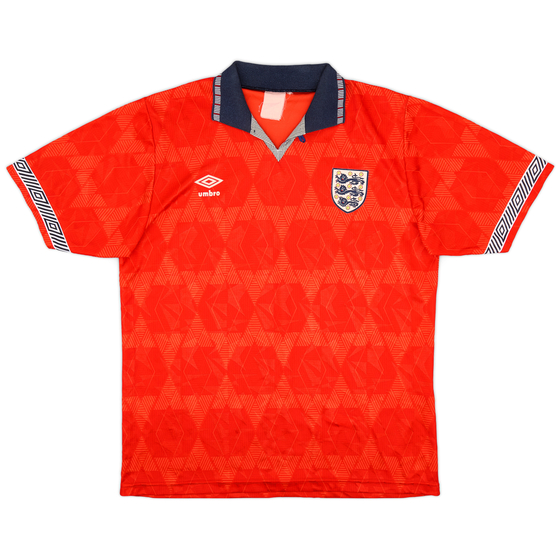 1990-93 England Away Shirt - 8/10 - (XL)