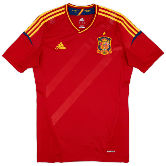 2011-12 Spain Player Issue Techfit Home Shirt - 10/10 - (XL)