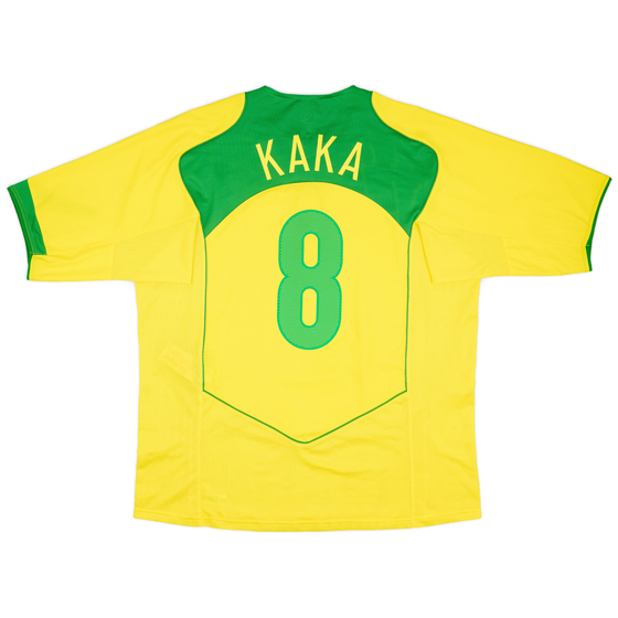 2004-06 Brazil Home Shirt Kaka #8 - 9/10 - (XL)