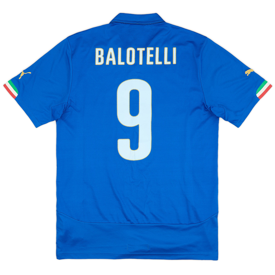 2014-15 Italy Home Shirt Balotelli #9 - 8/10 - (L)