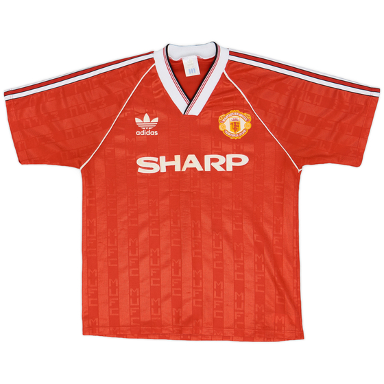 1988-90 Manchester United Home Shirt - 9/10 - (L)
