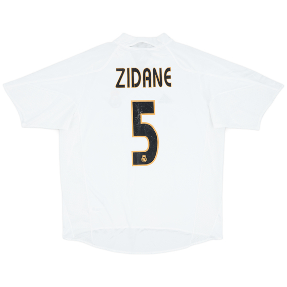 2004-05 Real Madrid Home Shirt Zidane #5 - 6/10 - (XL)