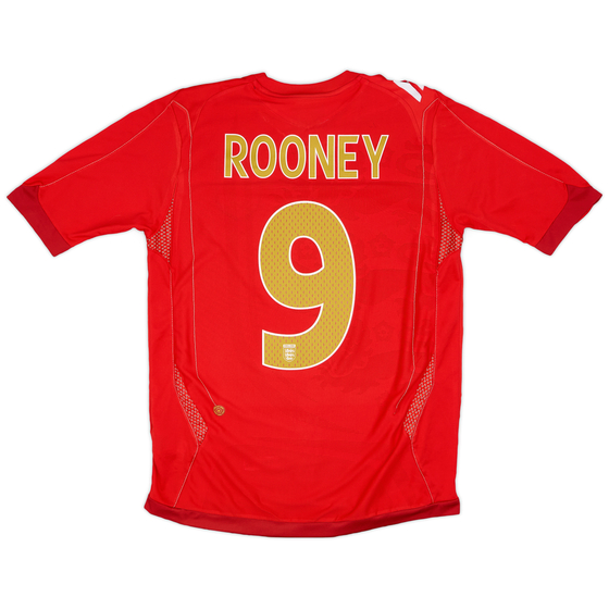 2006-08 England Away Shirt Rooney #9 - 6/10 - (S)