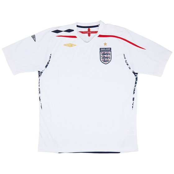2007-09 England Home Shirt - 6/10 - (XL)