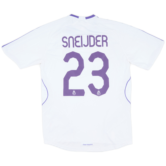 2007-08 Real Madrid Home Shirt Sneijder #23 - 9/10 - (S)