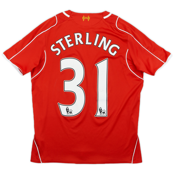 2014-15 Liverpool Home Shirt Sterling #31 - 6/10 - (XL.Boys)