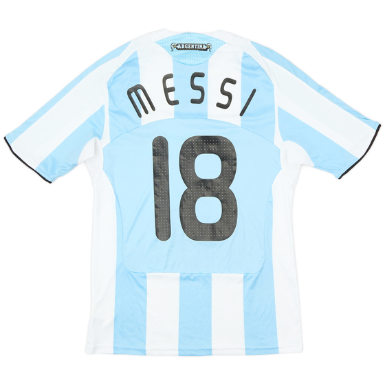 2007-09 Argentina Home Shirt Messi #18 - 8/10 - (M)