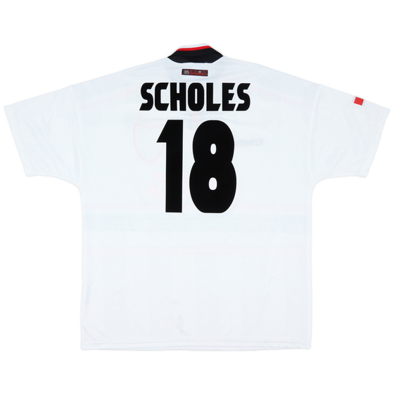 1997-99 Manchester United Away Shirt Scholes #18 - 10/10 - (XXL)