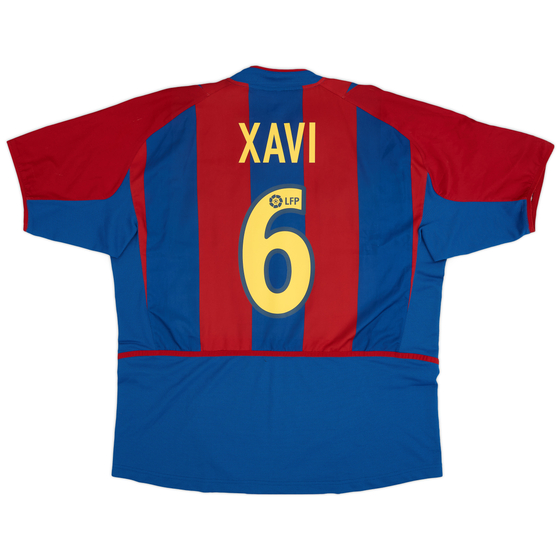 2002-03 Barcelona Home Shirt Xavi #6 - 8/10 - (XL)