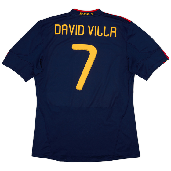 2010-11 Spain Away Shirt David Villa #7 - 9/10 - (XL)