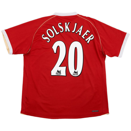 2006-07 Manchester United Home Shirt Solskjaer #20 - 8/10 - (XL)