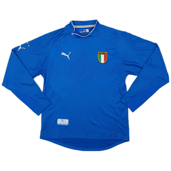 2003-04 Italy Home L/S Shirt - 6/10 - (L)